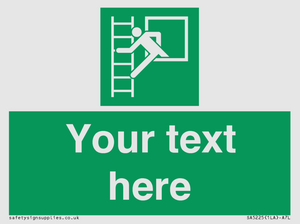 Custom Emergency Escape Ladder Sign